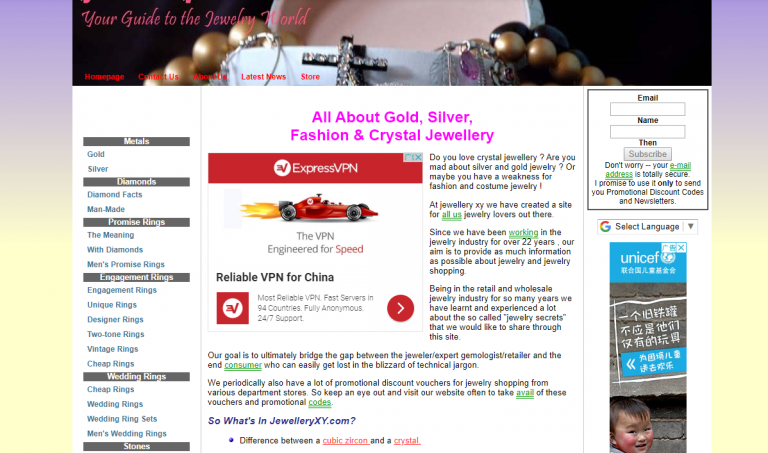 Business Directories of Crystal Jewelry