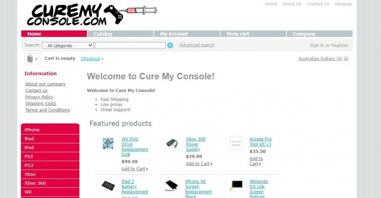 Console Suppliers Catalog